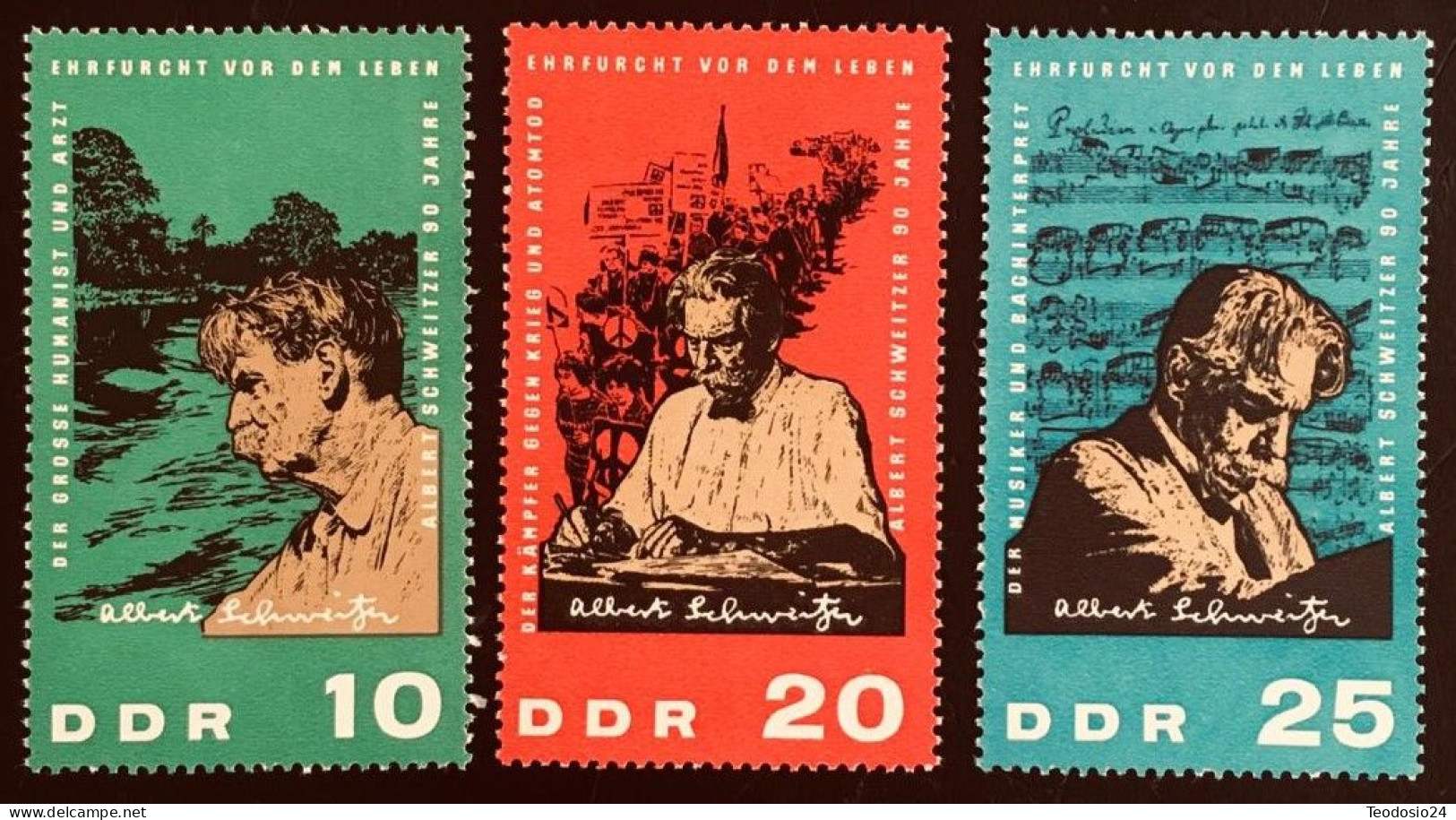 DDR 1965  MI 1084 A 1086 ** - Nuevos
