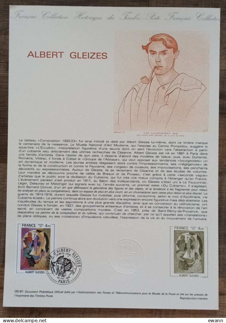 COLLECTION HISTORIQUE DU TIMBRE - YT N°2137 - Albert GLEIZES - 1981 - 1980-1989