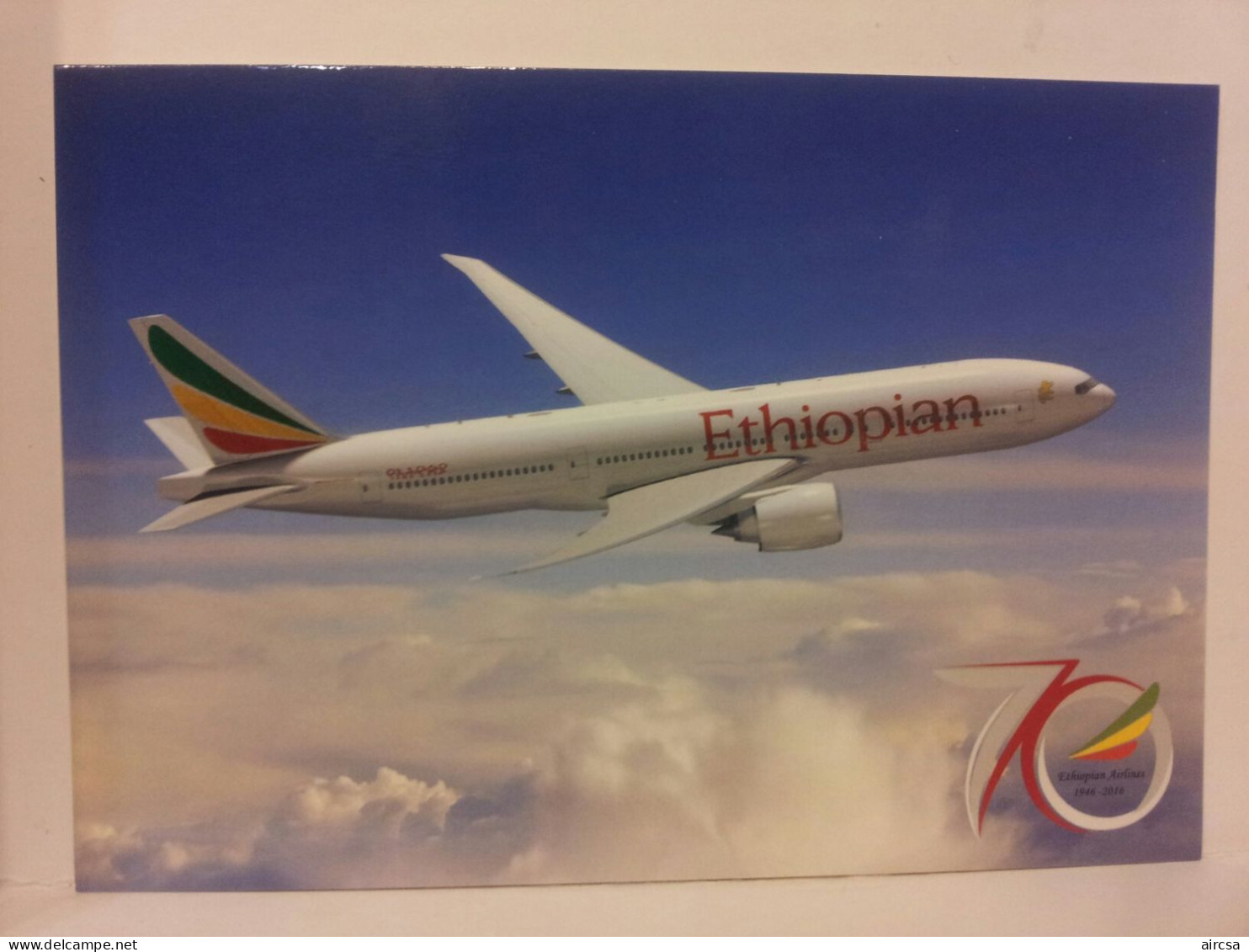 Airline Issue ETHIOPIAN AIRLINES Boeing 777 Postcard-3 - 1946-....: Modern Era