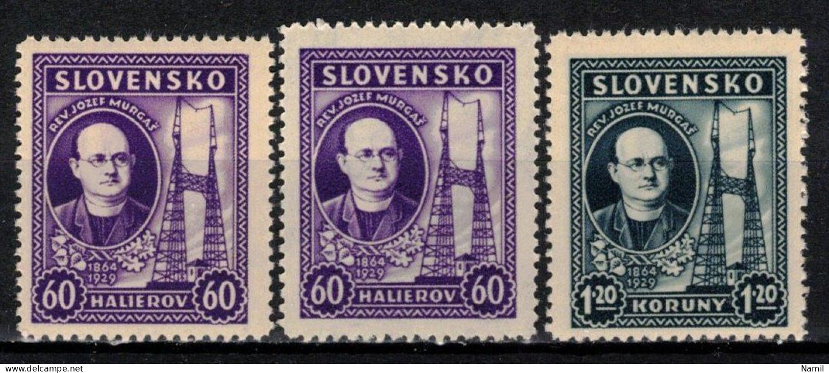 Slovaquie 1939 Mi 46-7 X+Y (Yv 36-7), (MNH)** - Unused Stamps