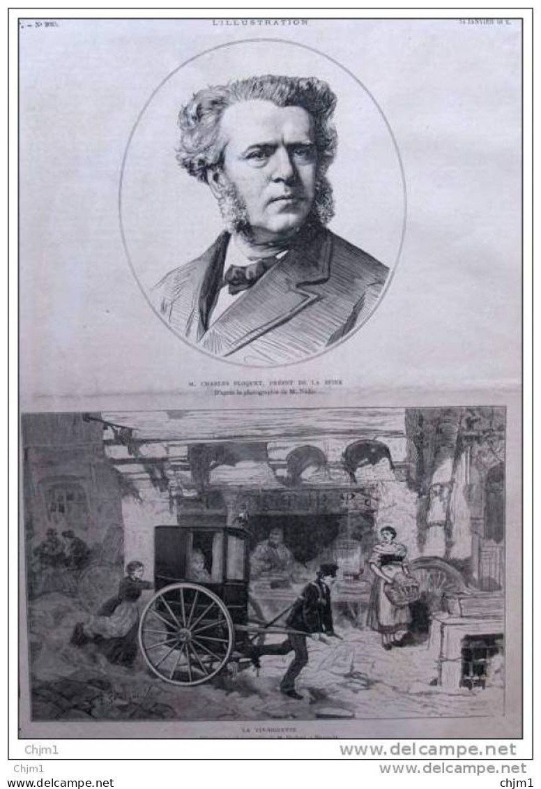 Charles Floquet - Préfet De La Seine - Page Original 1882 - Historical Documents