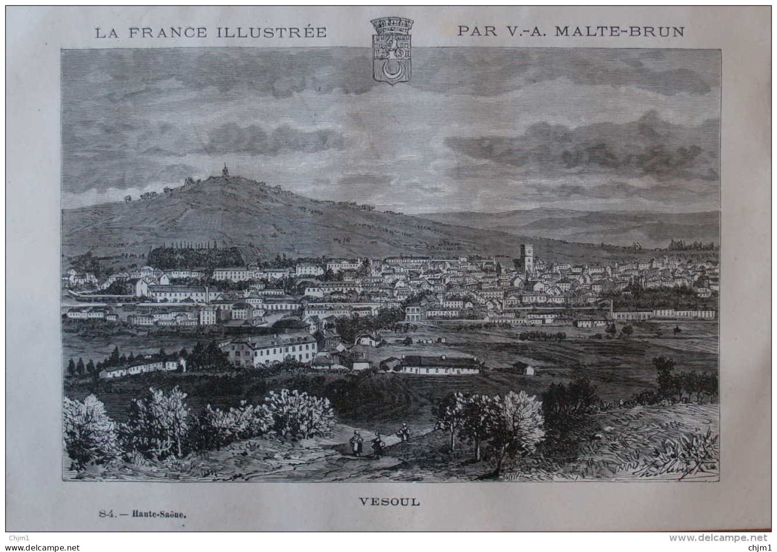 Vesoul - Page Original 1882 - Documents Historiques
