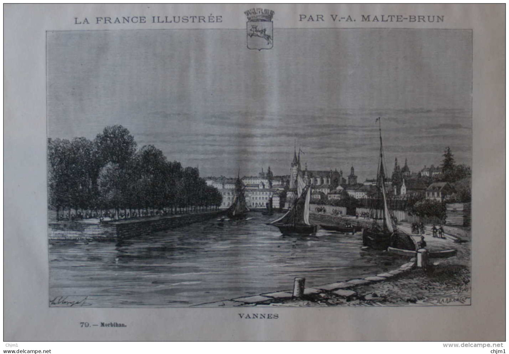 Vannes - Page Original 1882 - Documents Historiques