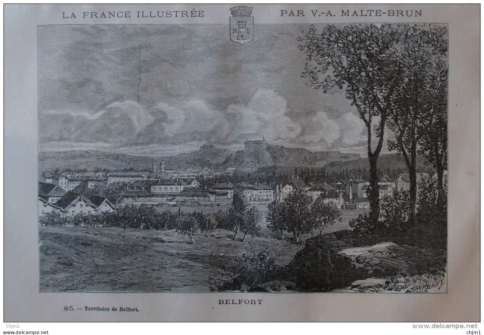 Belfort - Page Original 1882 - Documents Historiques