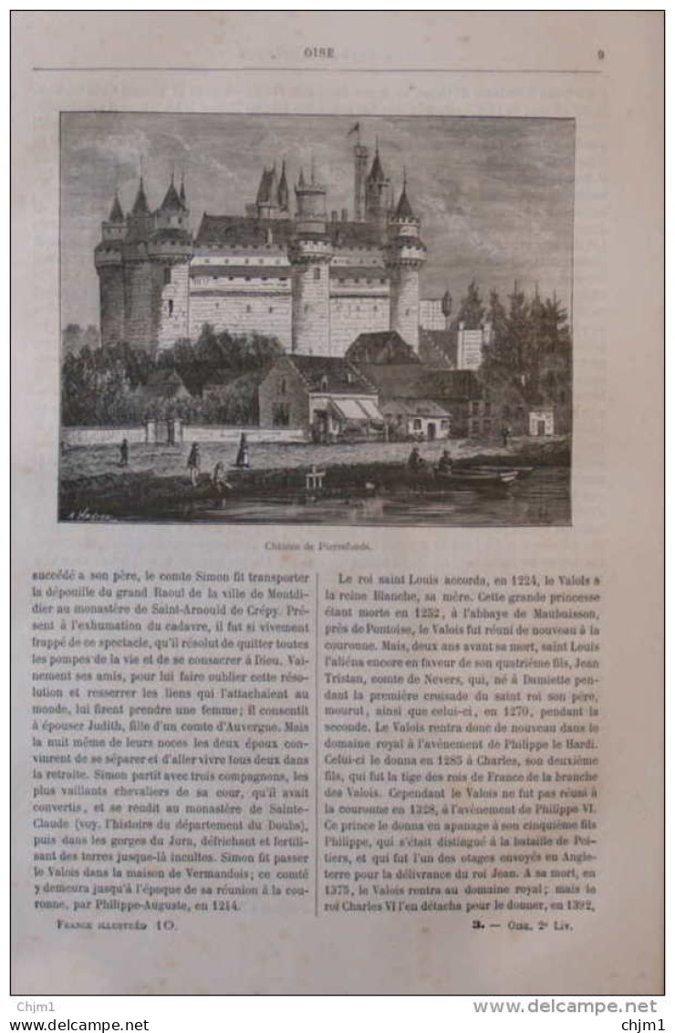 Château De Pierrefonds - Page Original 1882 - Documents Historiques