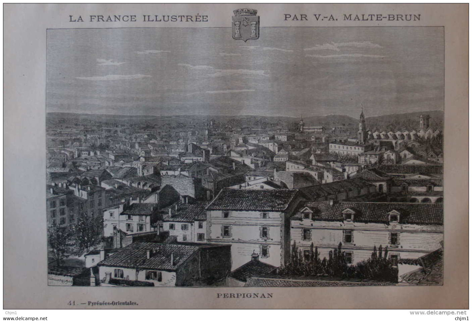 Perpignan - Page Original 1882 - Documents Historiques