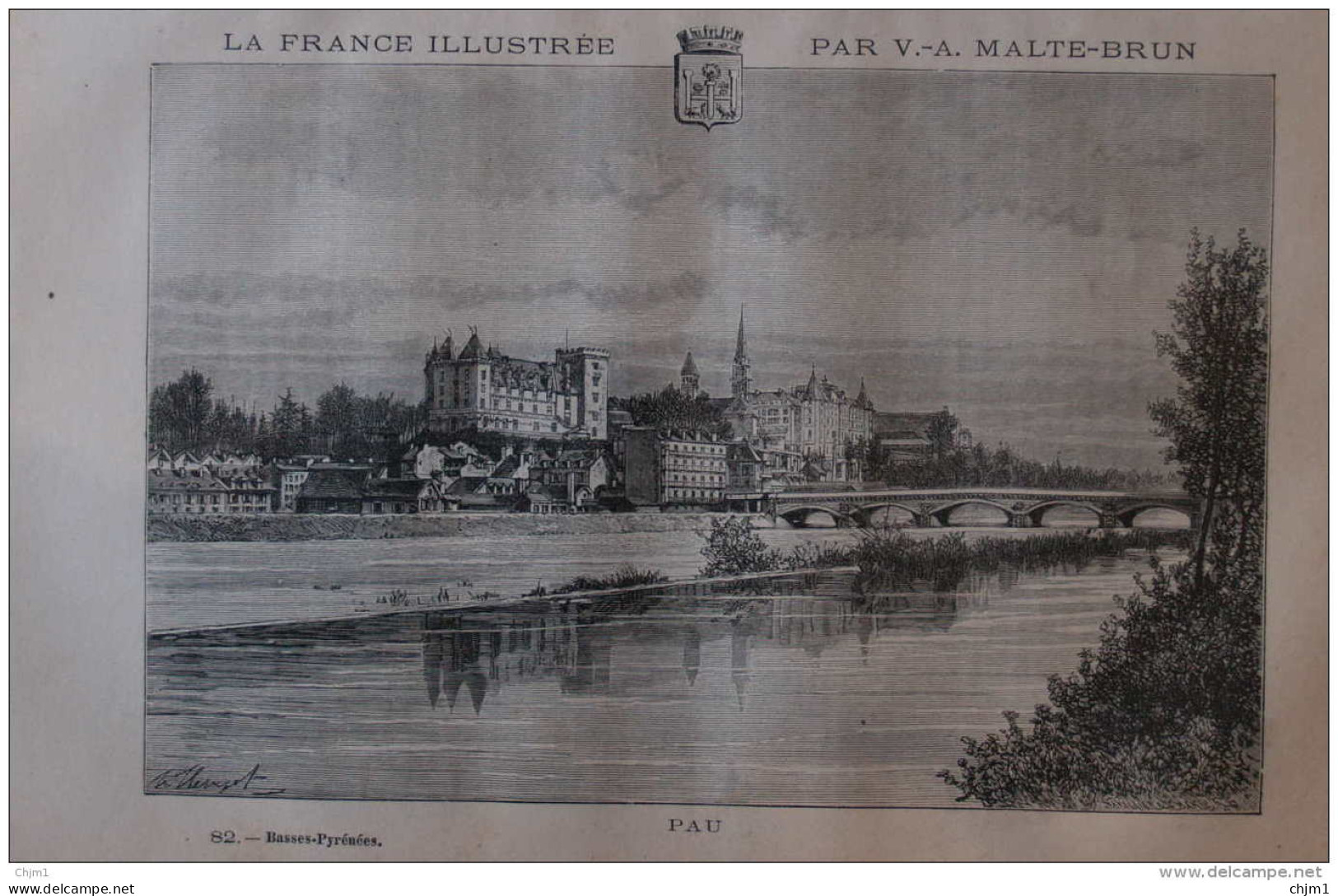 Pau - Page Original 1882 - Documents Historiques