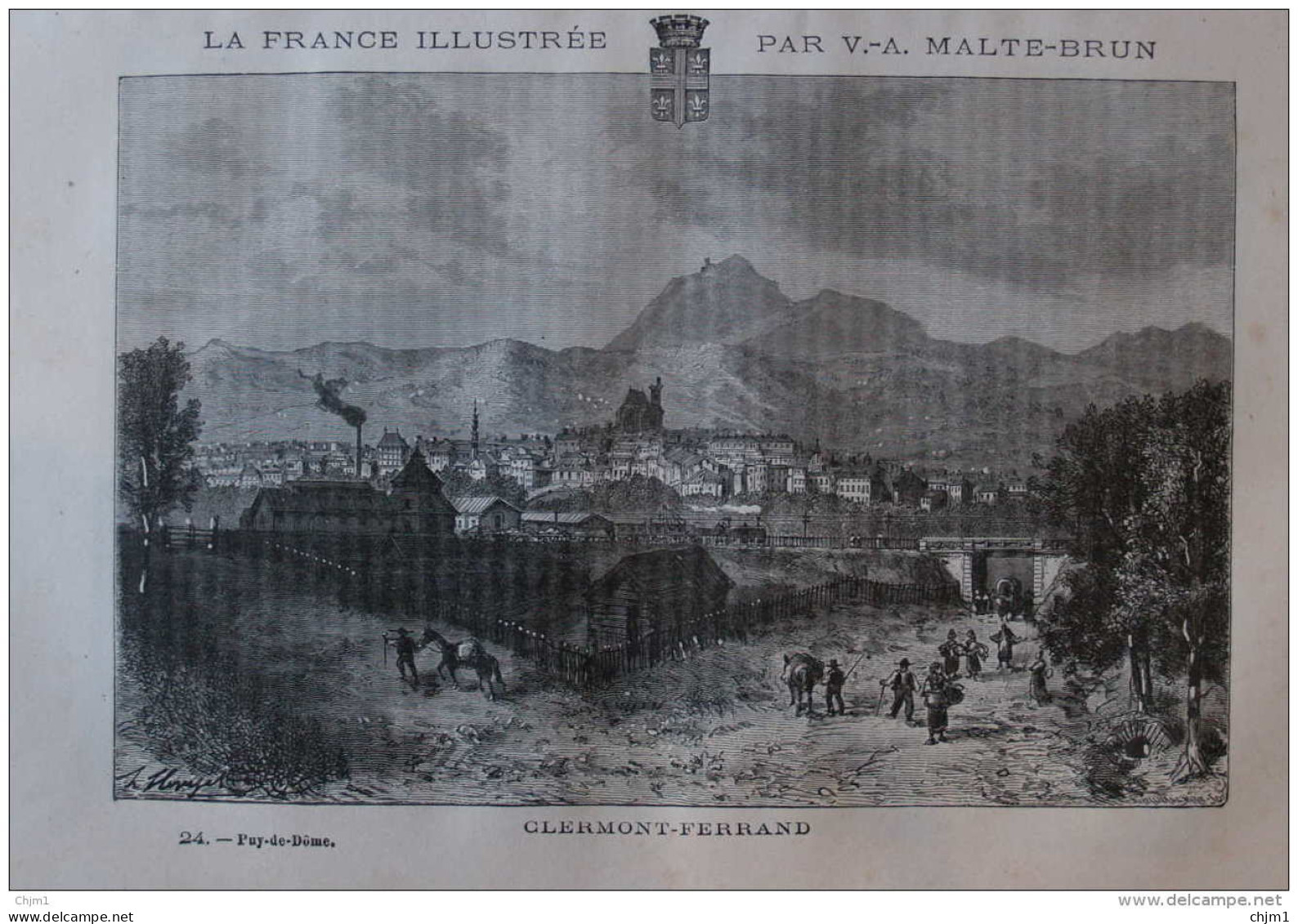Clermont-Ferrand - Page Original 1882 - Documents Historiques