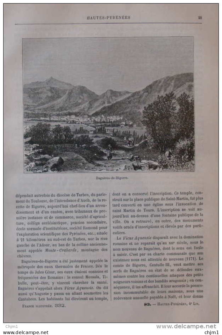 Bagnères-de-Bigorre - Page Original 1882 - Documentos Históricos