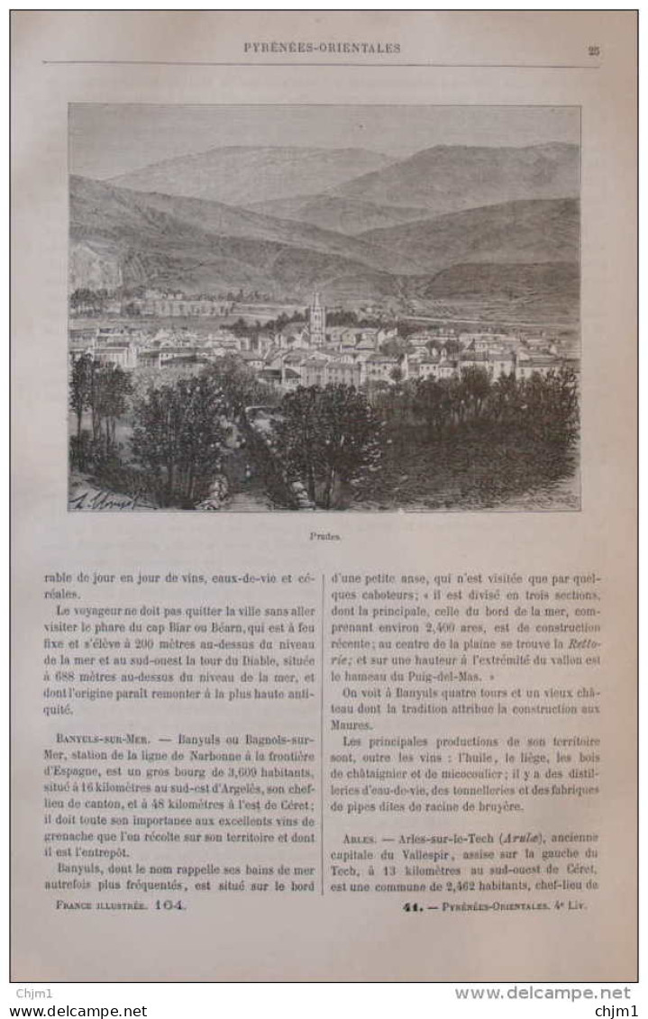 Prades - Page Original 1882 - Historical Documents