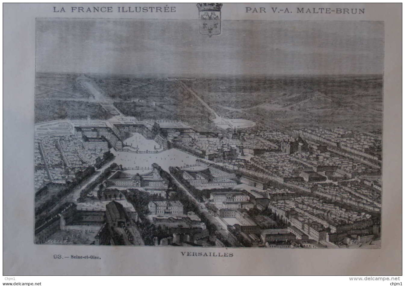 Versailles - Page Original 1882 - Historische Dokumente