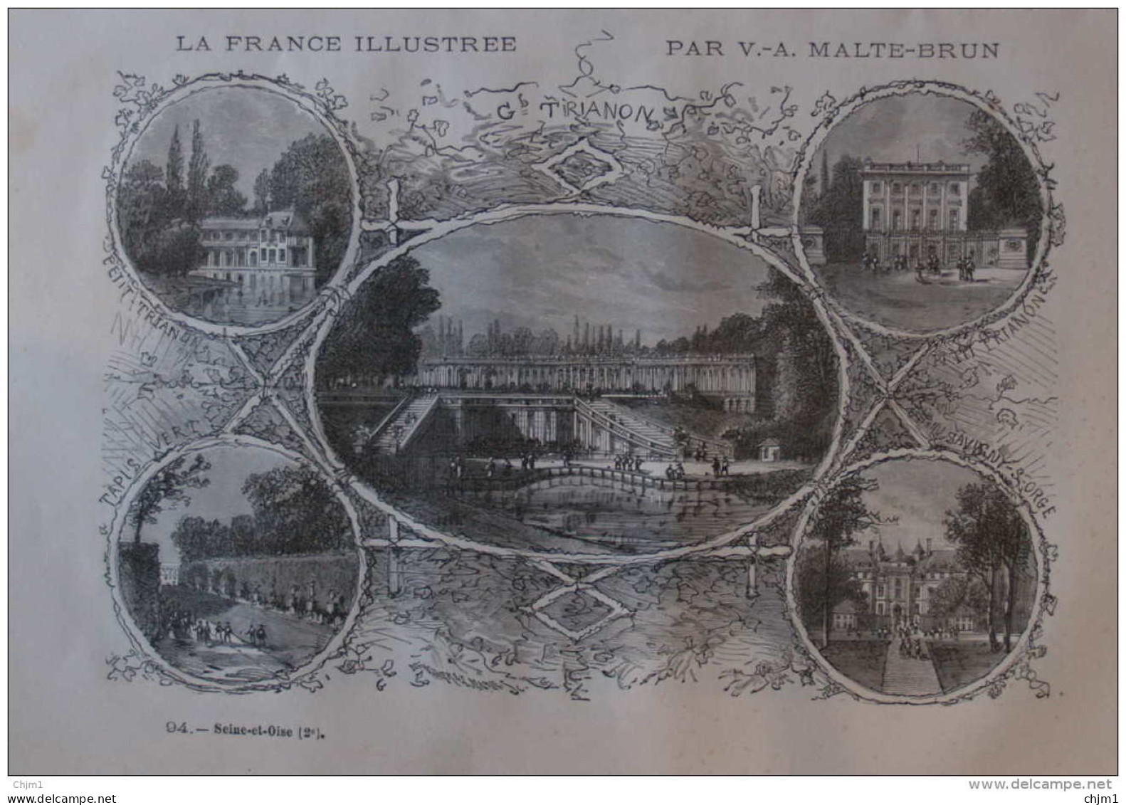 Petit Trianon - Tapis Vert - Savigny-s-Orge - Page Original 1882 - Documentos Históricos