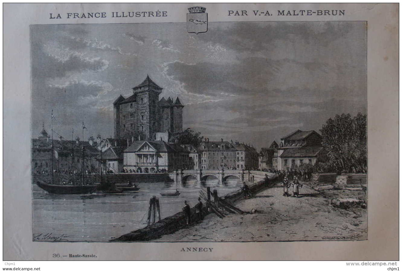 Annecy - Page Original 1882 - Historische Dokumente