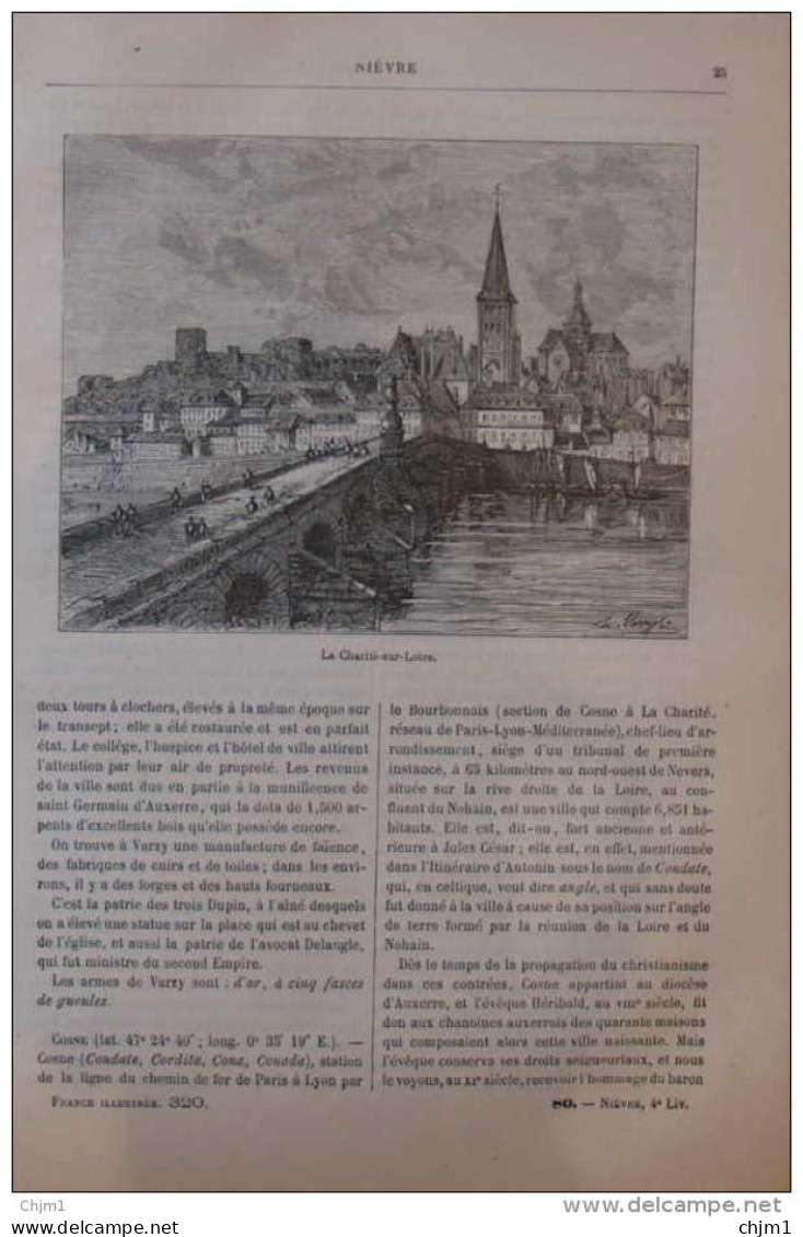 La Charité-sur-Loire - Page Original 1882 - Documents Historiques