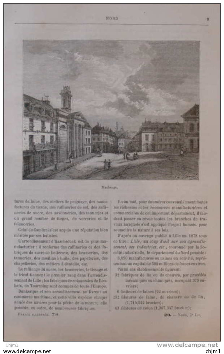 Maubeuge - Page Original 1882 - Historische Dokumente