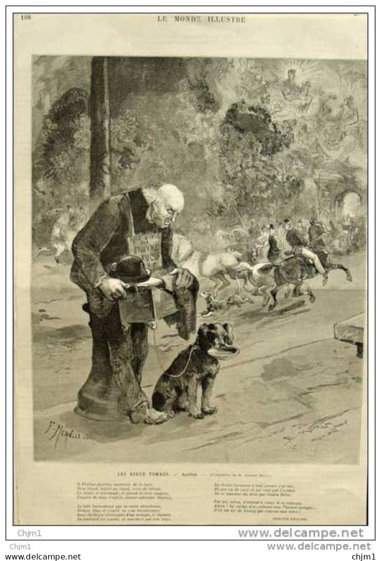 Les Dieux Tombés - Apollon - Par Edmond Morin - Page Original 1882 - Documents Historiques