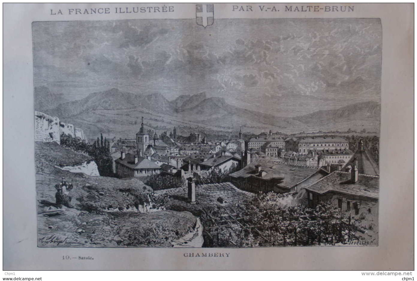 Chambery - Page Original 1882 - Documents Historiques