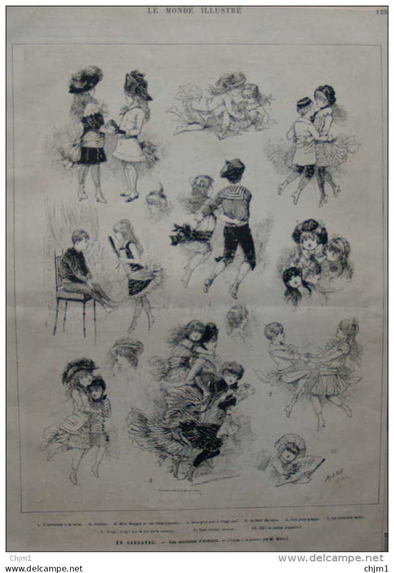 En Carnaval - Les Matinées D'enfants - Patatra - Miss Maggie -  Page Original - 1882 - Documentos Históricos