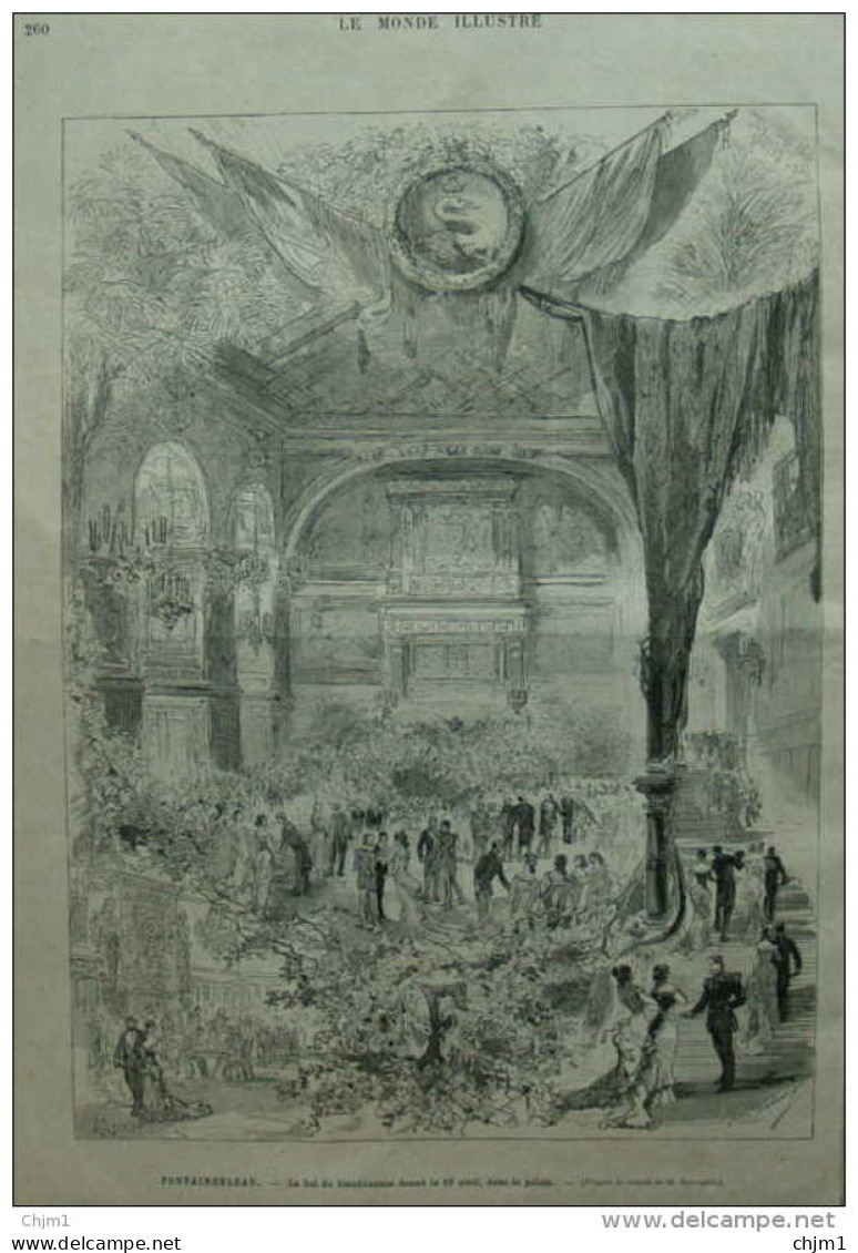 Fontainebleau -le Bal De Bienfaisance Dans Le Palais -  Page Original - 1882 - Documentos Históricos