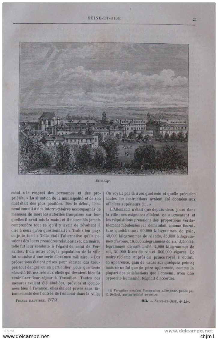 Saint-Cyr - Page Original 1882 - Documents Historiques