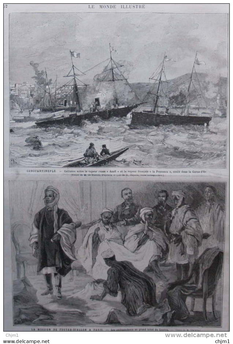 La Mission De Foutah-Djallon à Paris - Les Ambassadeurs Au Grand Hôtel Du Louvre - Page Original 1882 - 2 - Documents Historiques