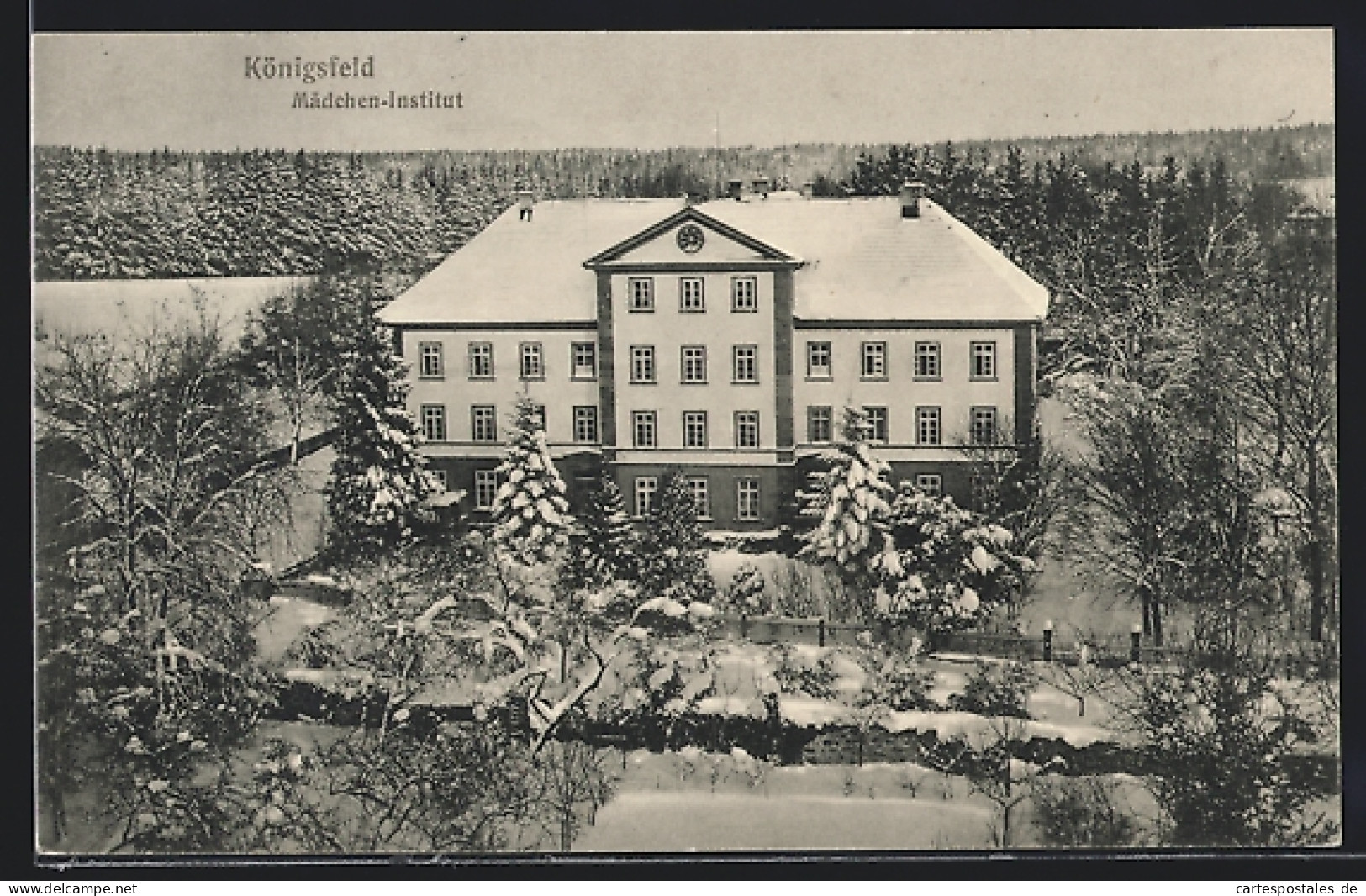 AK Königsfeld / Baden, Das Mädchen-Institut Im Winter  - Baden-Baden