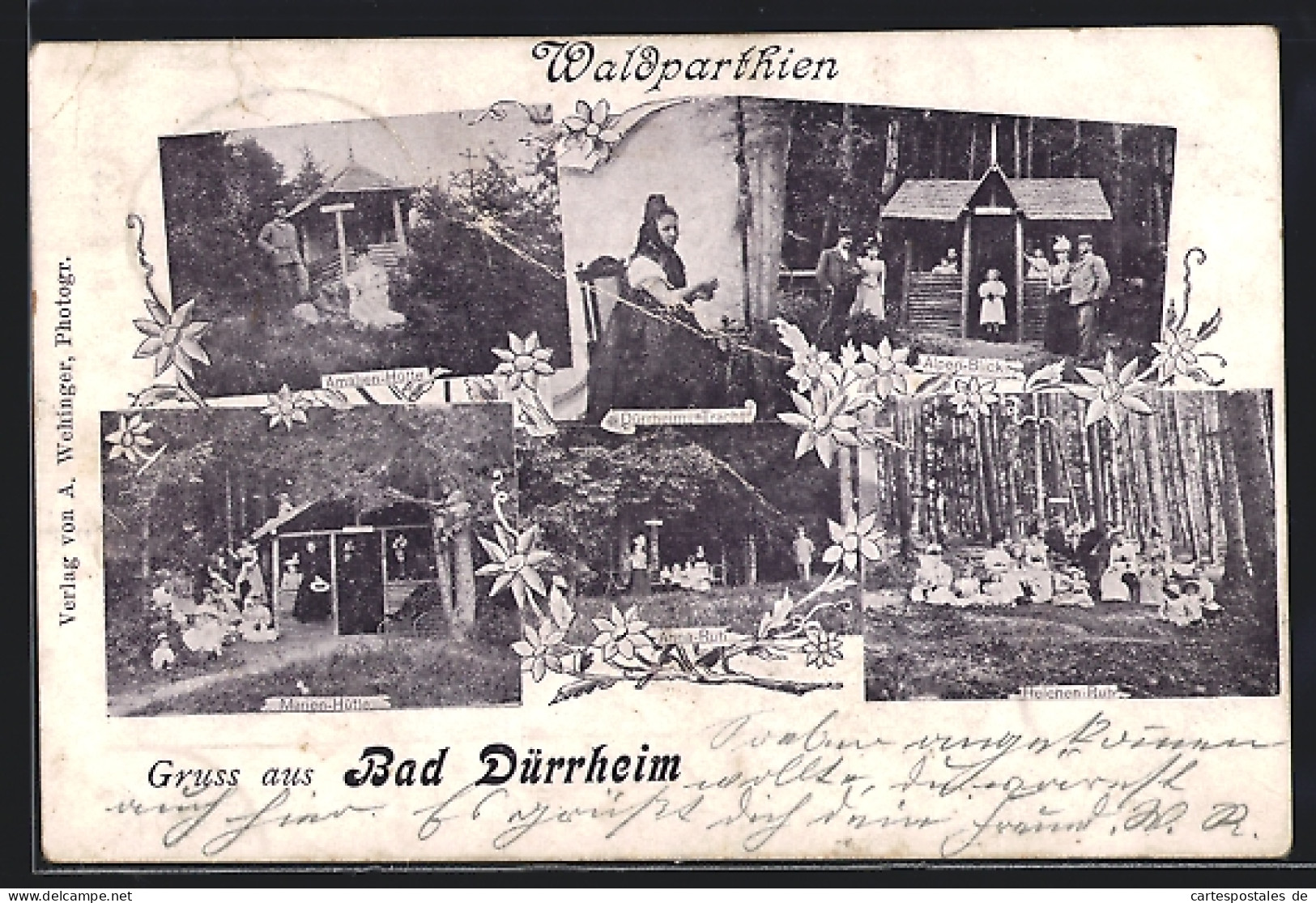 AK Bad Dürrheim, Waldpartien: Amalien-Hütte, Marien-Hütte Und Anna-Ruh  - Bad Dürrheim