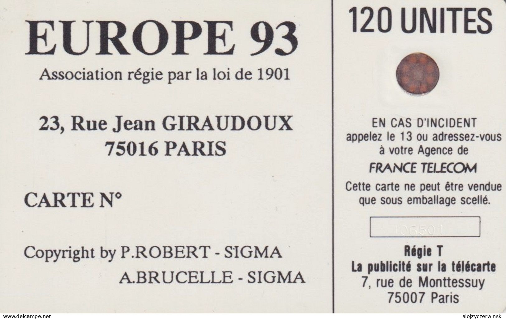 D-109 106501 Accession De La France á La Présidence Du Conseil De L'Europe Mitterand Mint RRR Carte Doree - Phonecards: Private Use