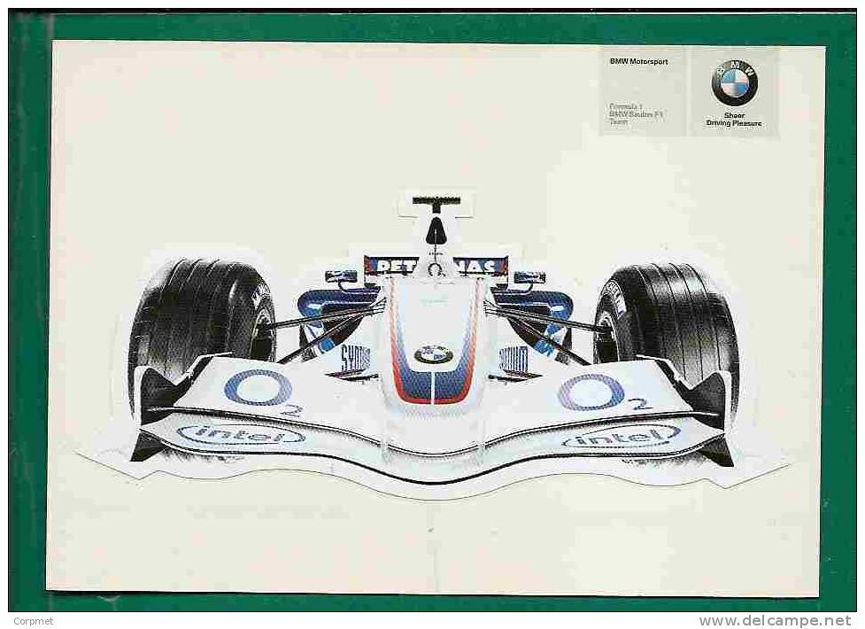 CARS - BMW SAUBER F1 TEAM - UNUSED POSTCARD - The Car Photo Would Converts In Adhesive - Other & Unclassified