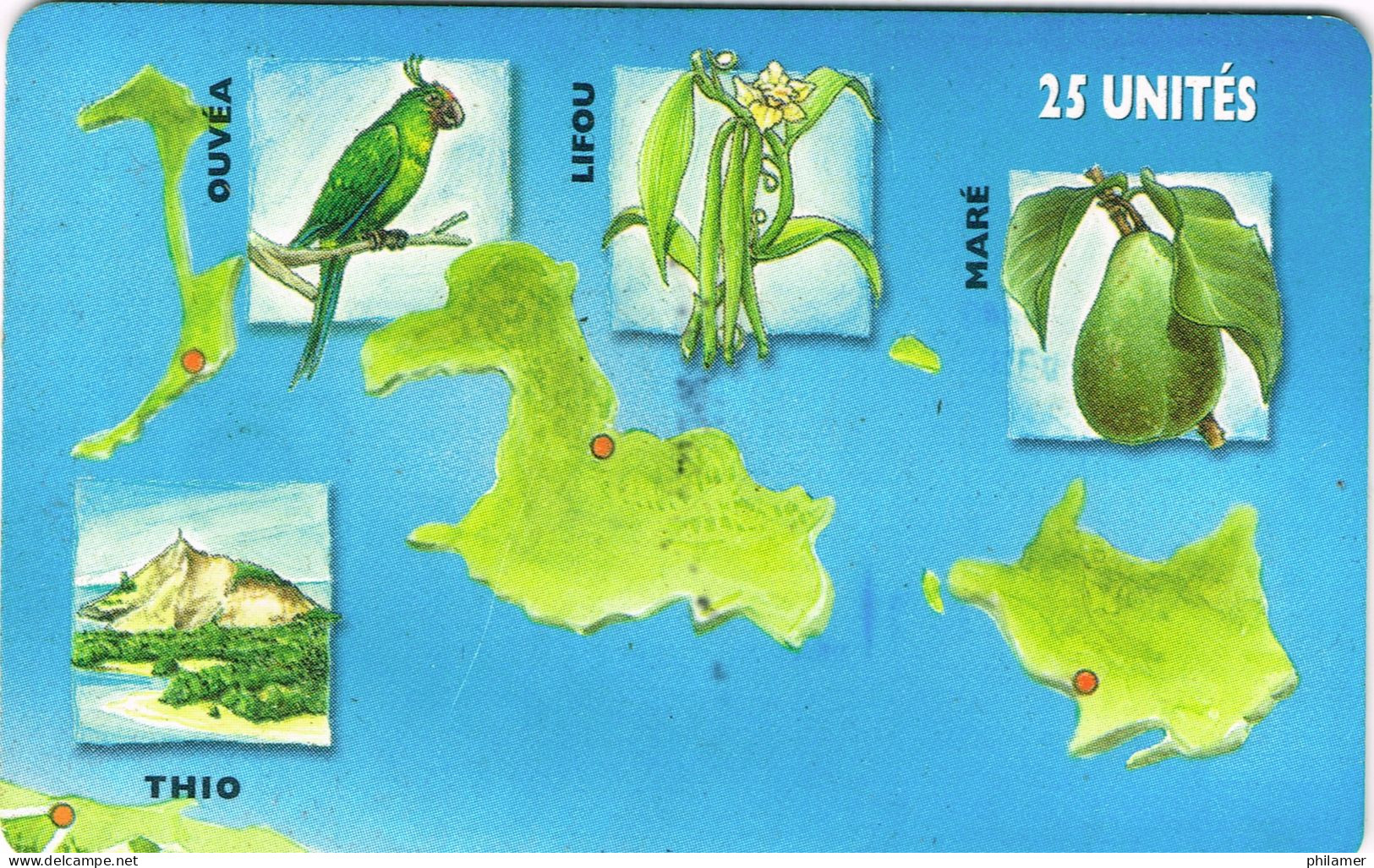 Nouvelle Caledonie New Caledonia Phonecard Telecarte NC62 Puzzle Iles Loyaute Avocat Vanille Oiseau Perruche UT BE - Neukaledonien