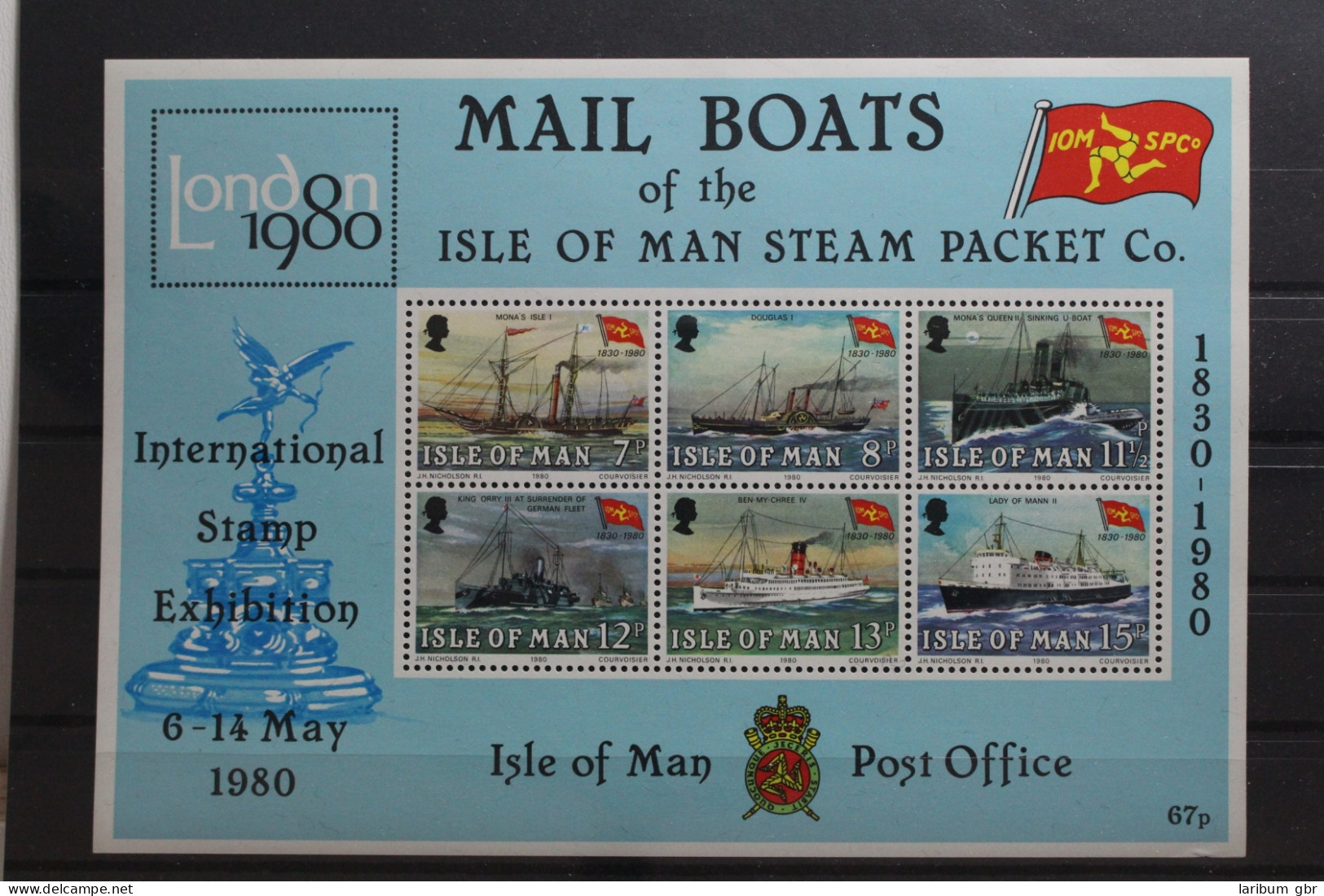 Großbritannien Isle Of Man Block 3 Mit 166-171 Postfrisch #UP614 - Altri & Non Classificati