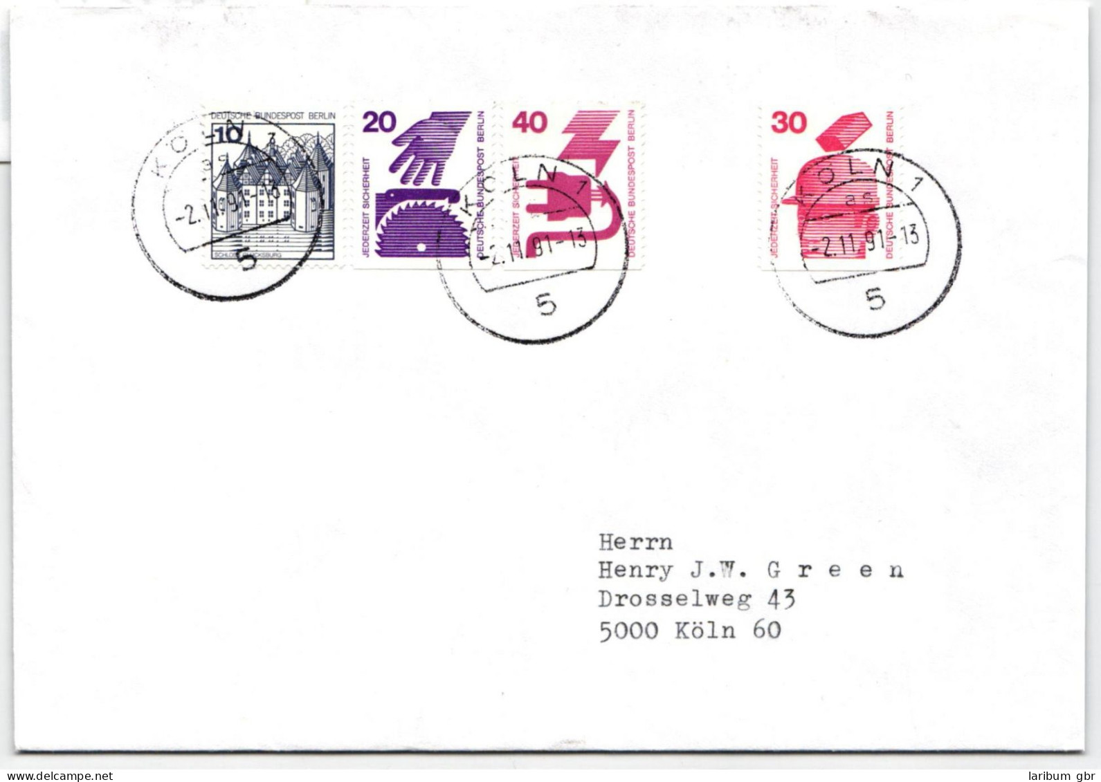 Berlin 404, 406/7 D U.a. Auf Brief Als Mischfrankatur #NG217 - Other & Unclassified
