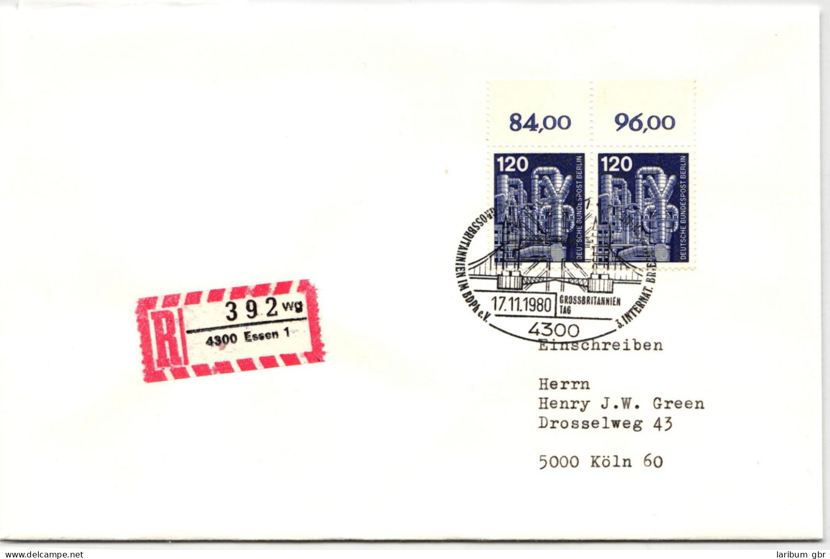 Berlin 503 Auf Brief Als Mehrfachfrankatur Vom Oberrand #NG324 - Sonstige & Ohne Zuordnung