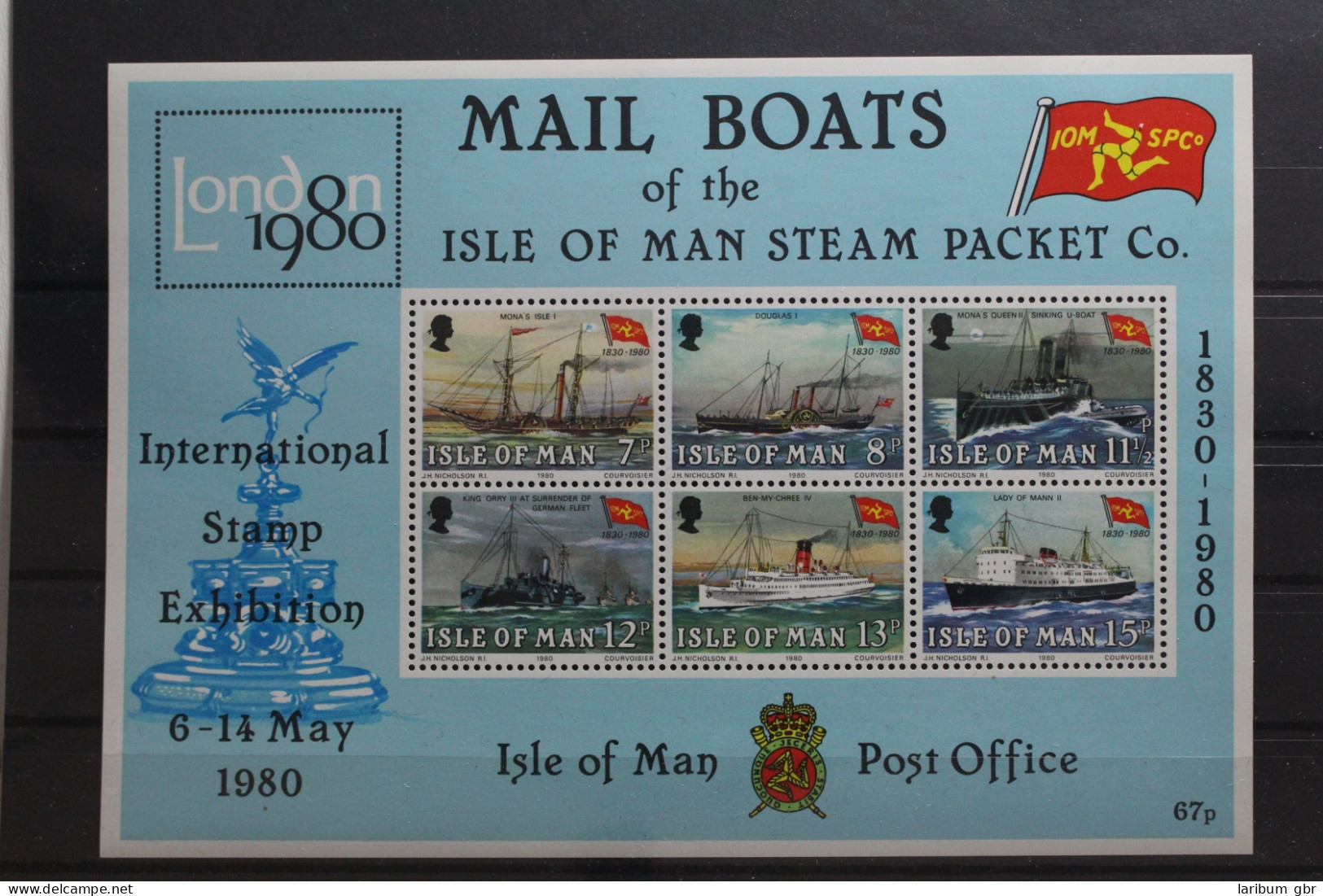 Großbritannien Isle Of Man Block 3 Mit 166-171 Postfrisch #UP615 - Otros & Sin Clasificación