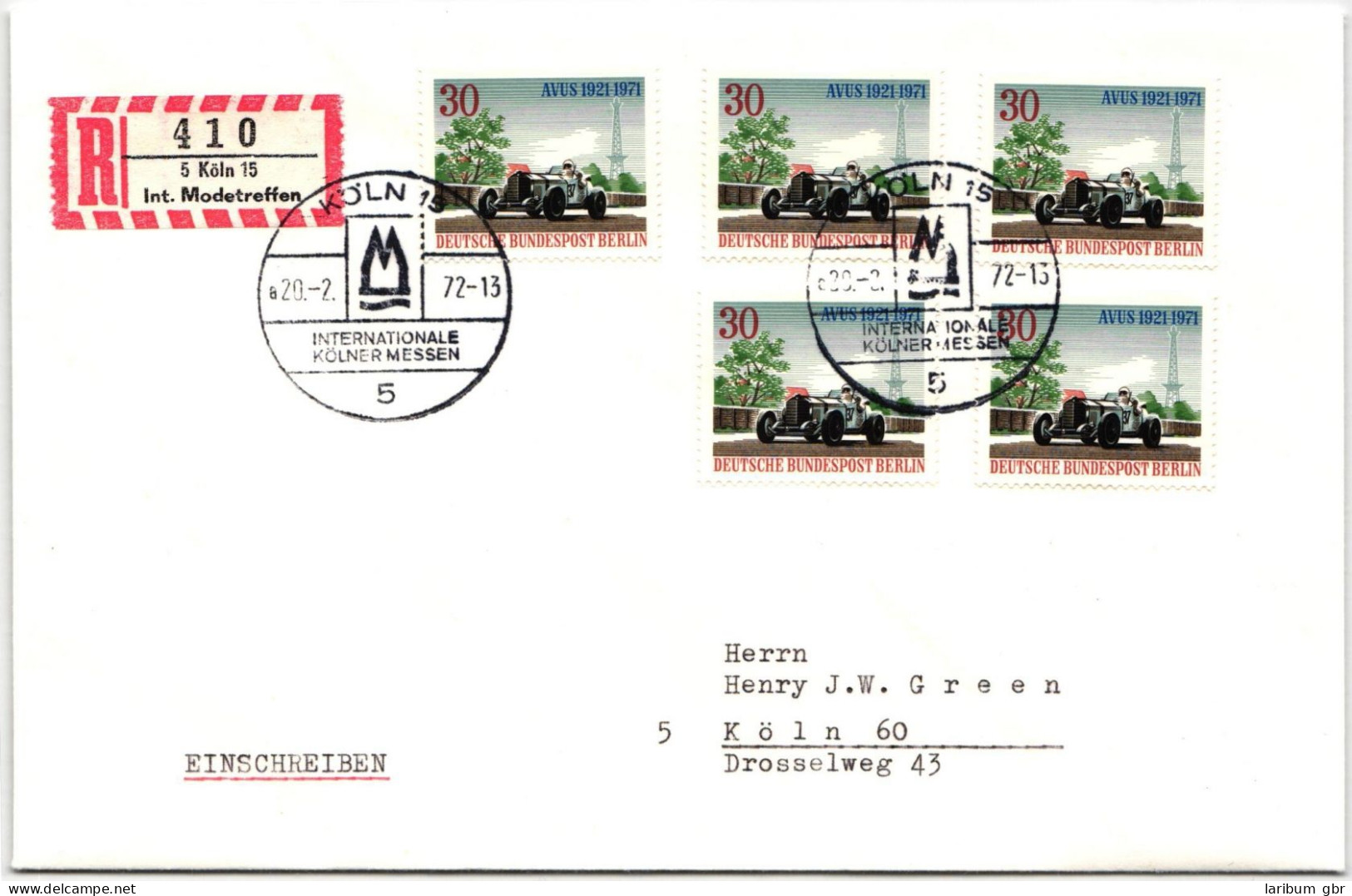 Berlin 399 Auf Brief Als Mehrfachfrankatur Blockmarken #NG226 - Altri & Non Classificati