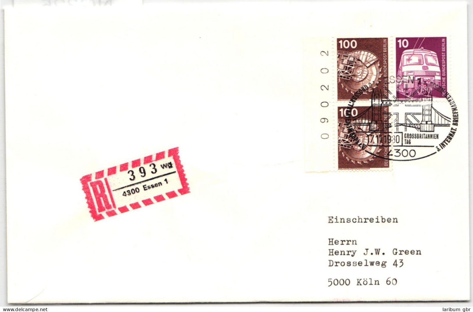 Berlin 502 Auf Brief Als Mehrfachfrankatur Mit Bogenzähler #NG325 - Andere & Zonder Classificatie