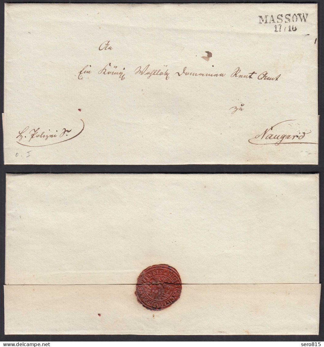 Ca.1825 Umschlag MASSOW L2 Nach NAUGARD    (32096 - Other & Unclassified
