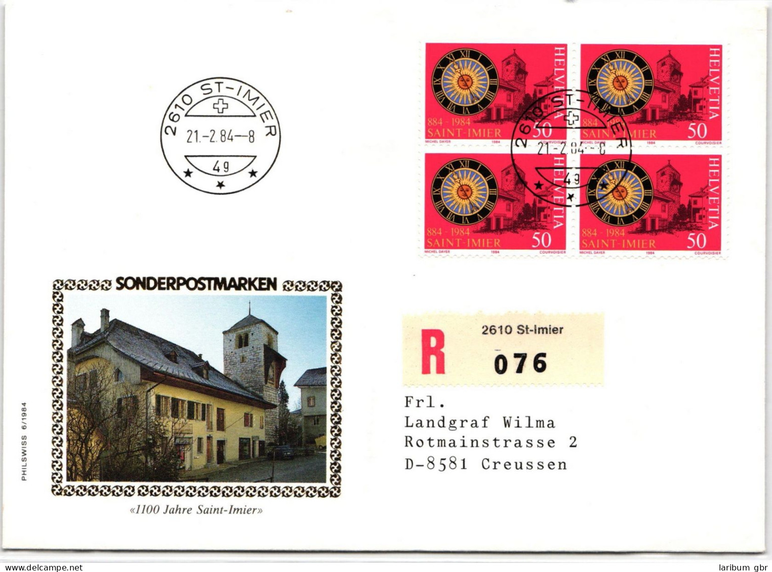 Schweiz 1268 Als Ersttagsbrief Als Mehrfachfrankatur #NO576 - Autres & Non Classés