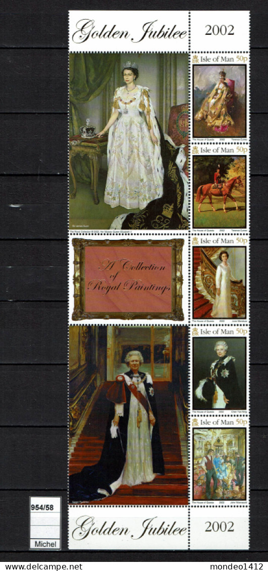 Isle Of Man - 2002 - MNH - Golden Jubilee, Her Majesty Queen Elisabeth II - Royal Paintings - Man (Insel)