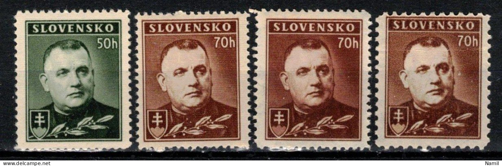 Slovaquie 1939 Mi 67-8Y+X+A+C (Yv 44+45 A), (MNH)** - Unused Stamps