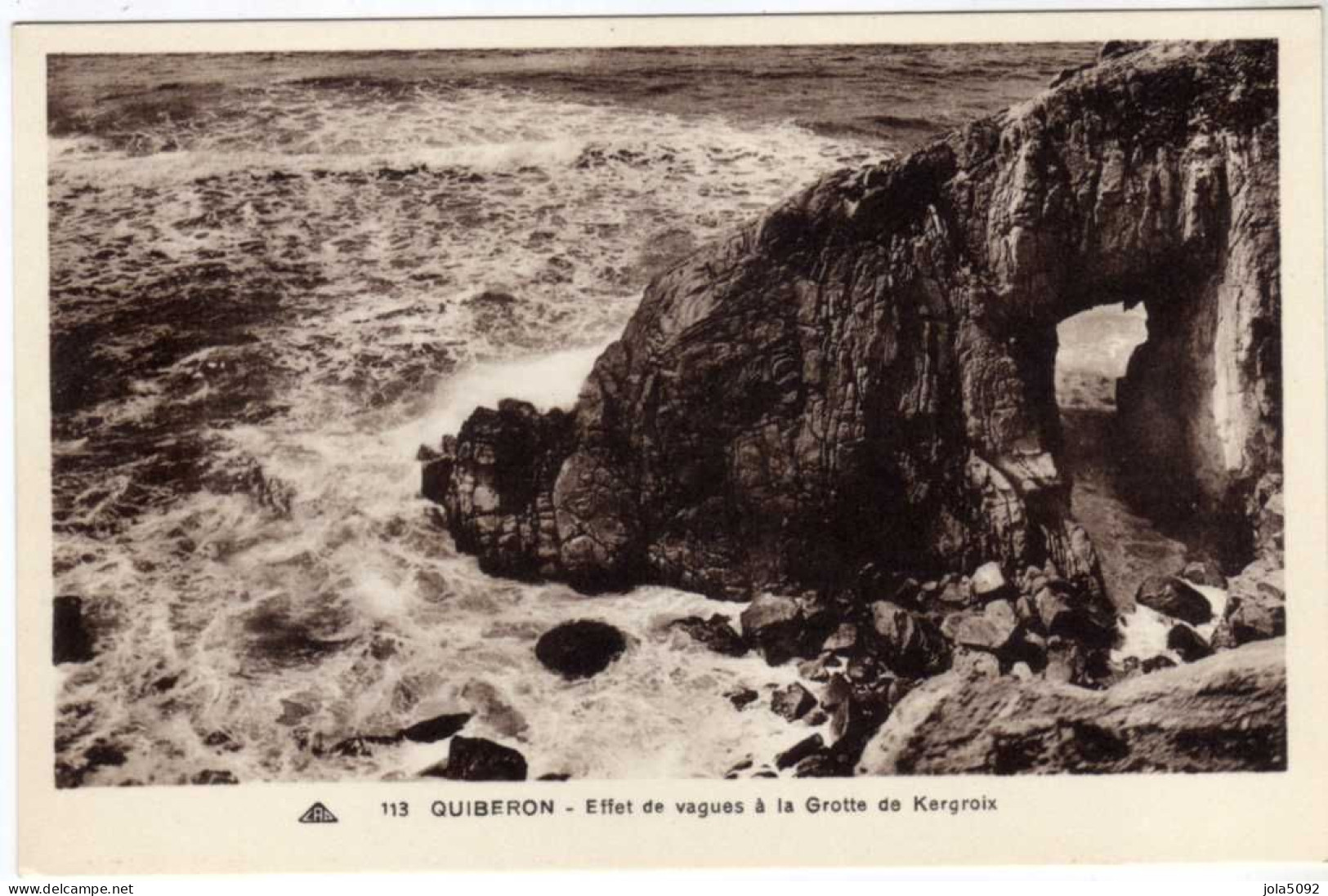 56 / QUIBERON - Effet De Vagues à La Grotte De Kergroix - Quiberon