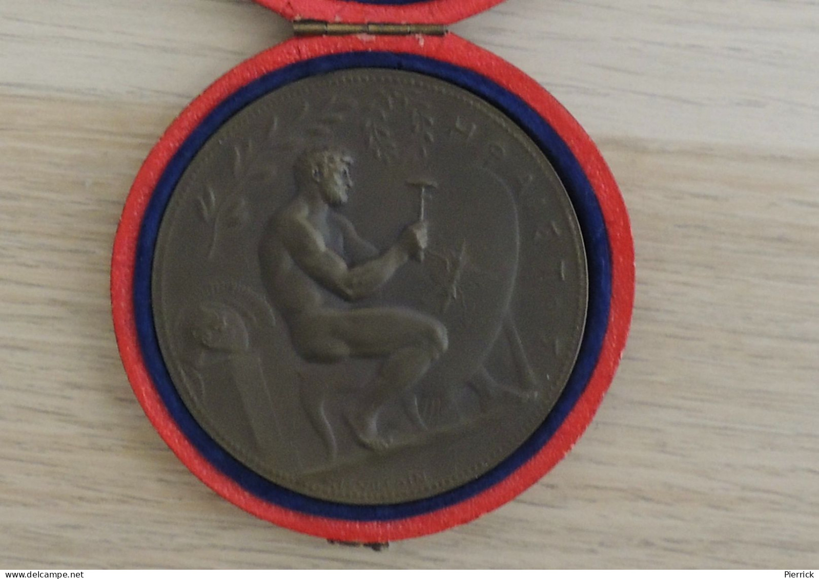 Médaille Héphaïstos Par Ferdinand Levillain, 1902, Cuivre, Réunion Des Fabricants De Bronze. - Professionals / Firms