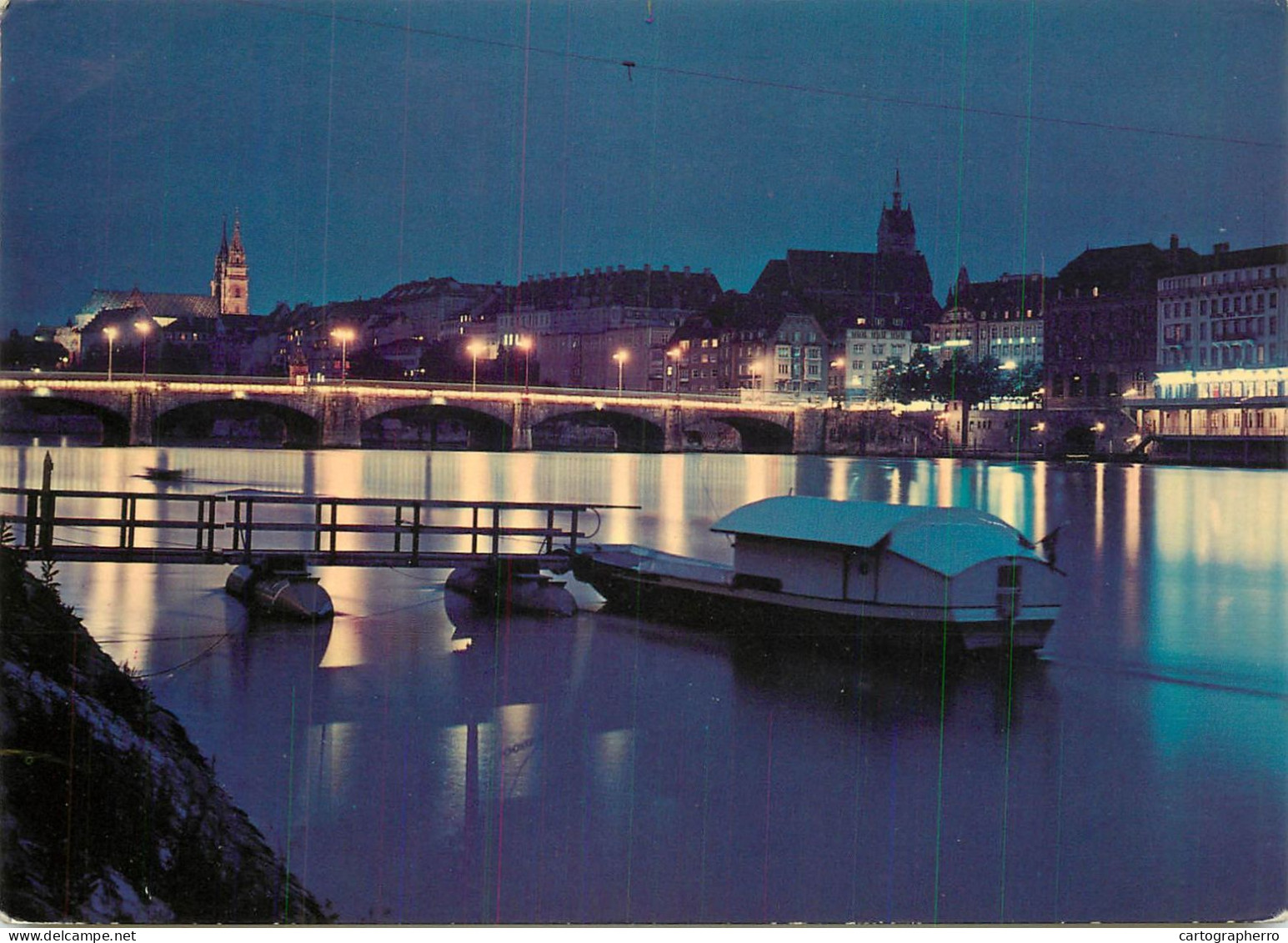 Navigation Sailing Vessels & Boats Themed Postcard Basel Rhine Bank - Voiliers