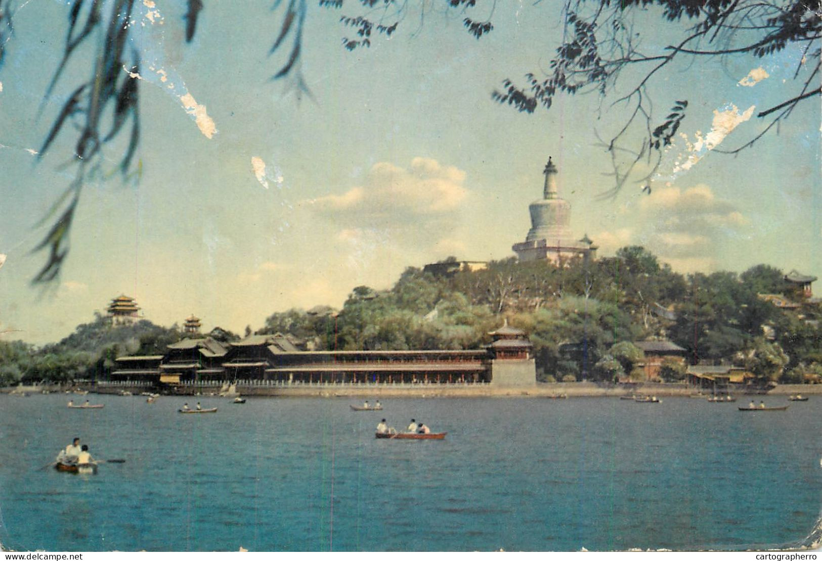 Navigation Sailing Vessels & Boats Themed Postcard Shanghai Lake Rowboat - Velieri