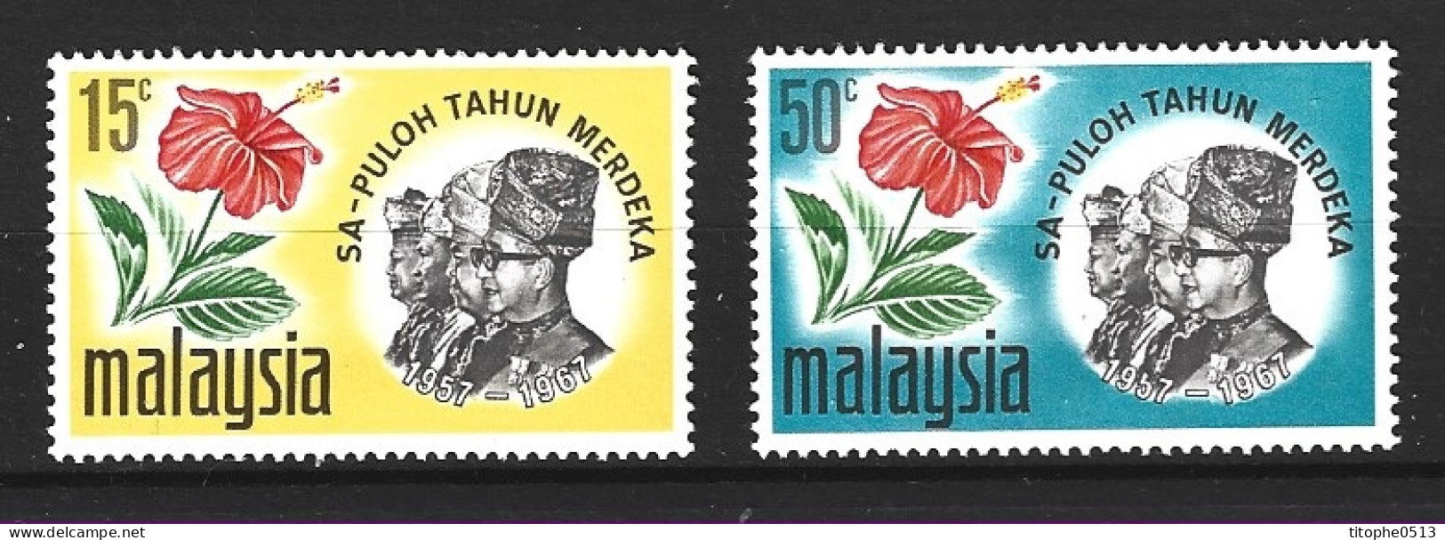 MALAISIE. N°44-5 De 1967. Hibiscus. - Autres & Non Classés