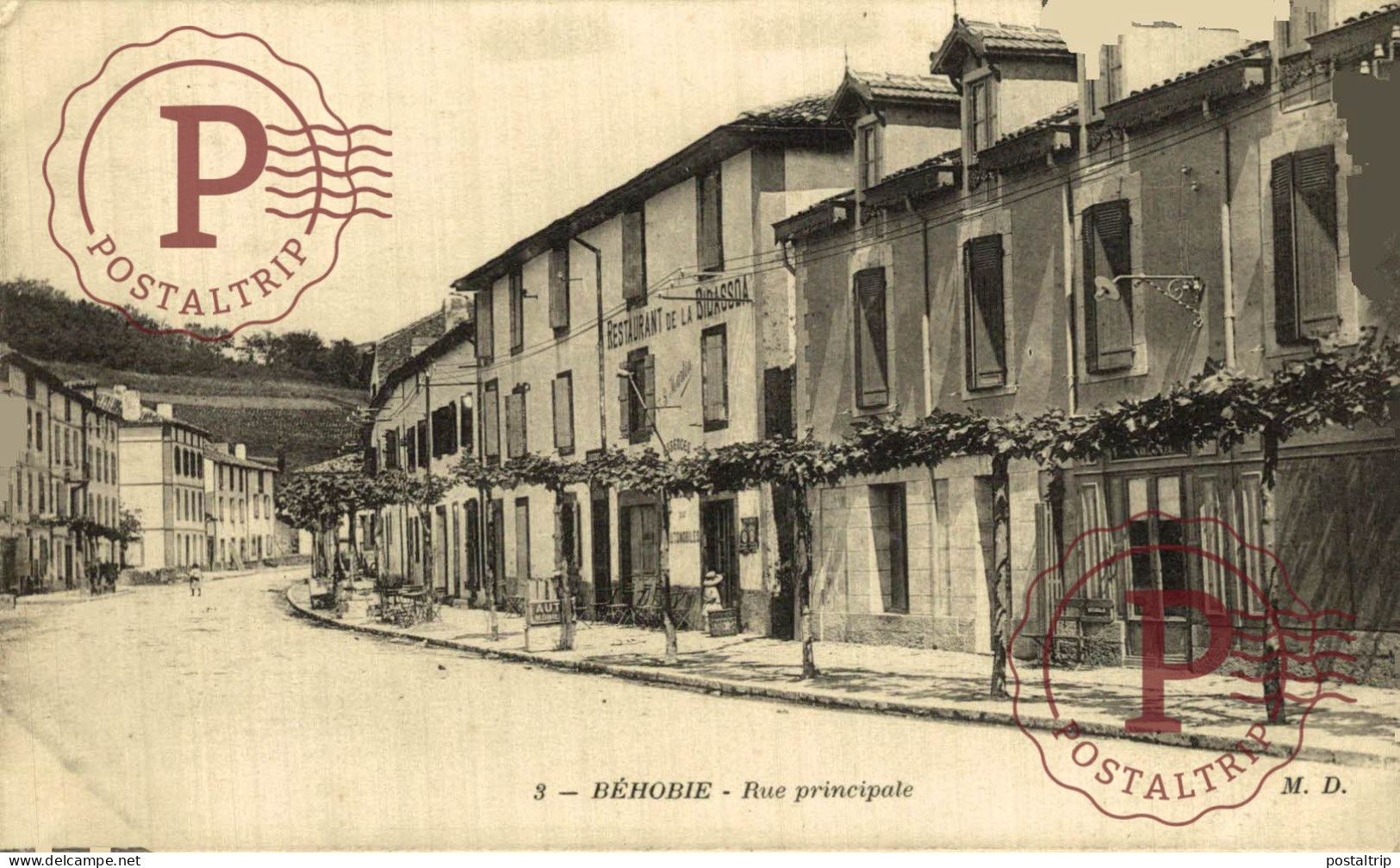 FRANCIA. FRANCE. BEHOBIA. BEHOBIE - RUE PRINCIPALE - RESTAURANT DE LA BIDASSOA. RESTAURANTE. - Béhobie