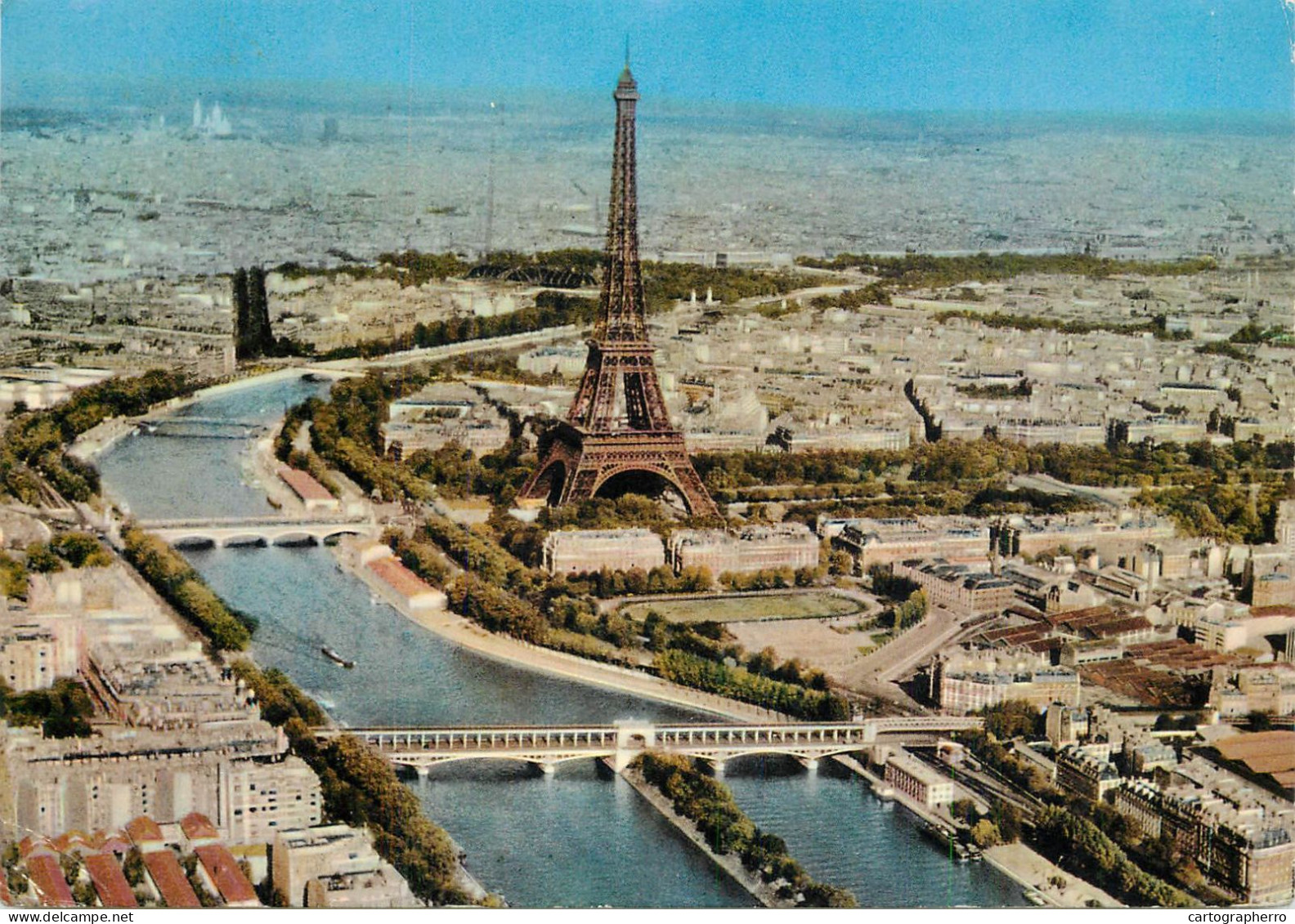 Navigation Sailing Vessels & Boats Themed Postcard Paris Seine Tour Eiffel - Velieri
