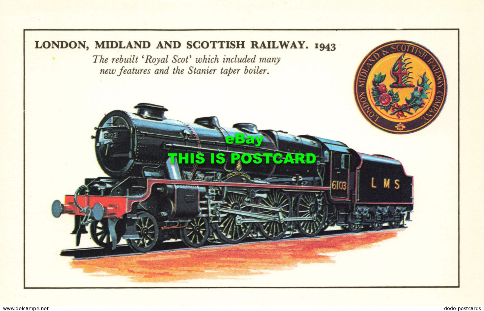 R571414 London Midland And Scottish Railway. 1943. Royal Scot. Colourmaster Inte - Otros & Sin Clasificación