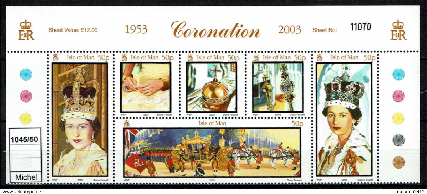 Isle Of Man - 2003 - MNH - 50th Anniversary Of Queen Elizabeth II's Coronation - Isle Of Man