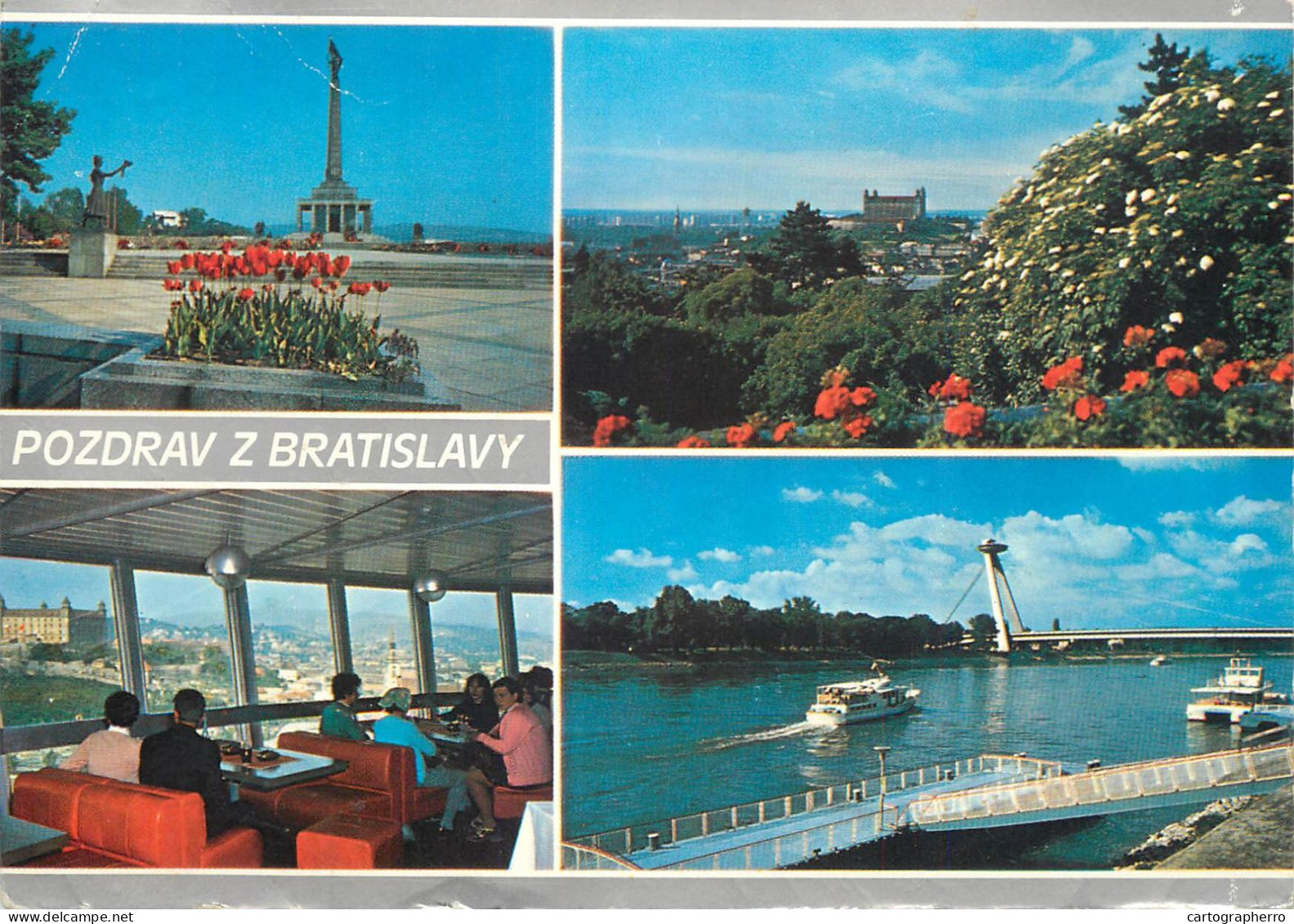 Navigation Sailing Vessels & Boats Themed Postcard Bratislava Ship Bridge - Voiliers